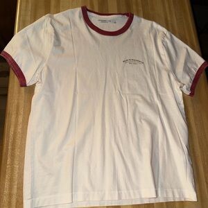 Abercrombie & Fitch White Ringer Tee